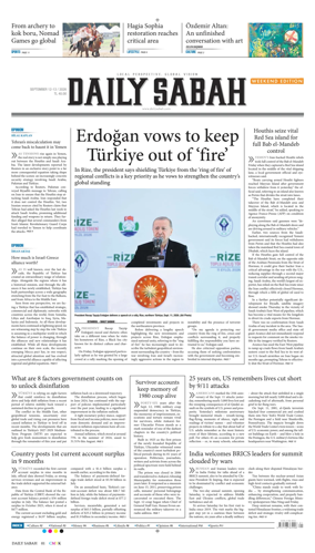 Cover of Daily Sabah (Turkey)