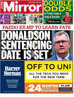 Cover of Daily Mirror (Northern Ireland)