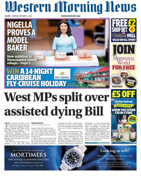Cover of Western Morning News (Saturday)