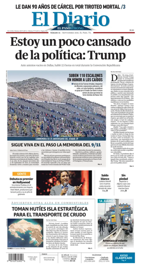 Cover of El Diario de El Paso