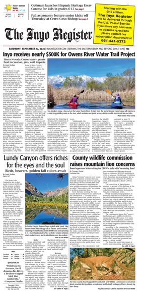Cover of Inyo Register