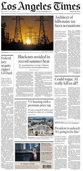 Cover of Los Angeles Times