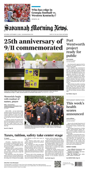 Cover of Savannah Morning News