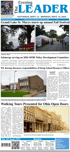 Cover of The Evening Leader