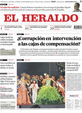 Cover of El Heraldo (Colombia)