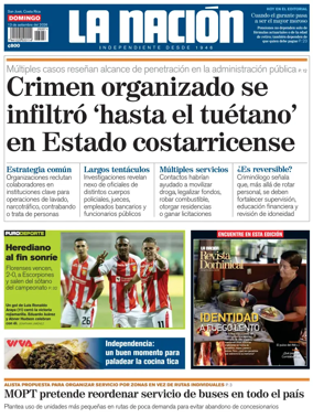 Cover of La Nacion (Costa Rica)