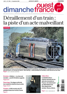Cover of Dimanche Ouest France (Finistere)
