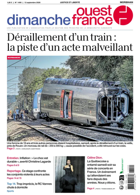 Cover of Dimanche Ouest France (Morbihan)