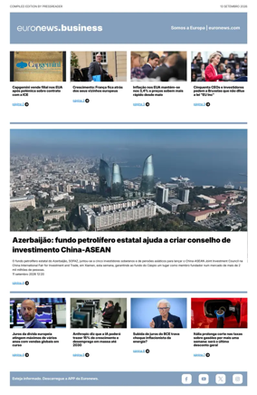 Cover of Euronews Business (Portuguese)