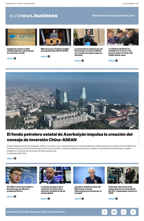 Cover of Euronews Business (Spanish) Compiled Edition