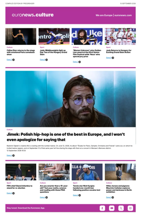 Cover of Euronews Culture and Sport Compiled Edition