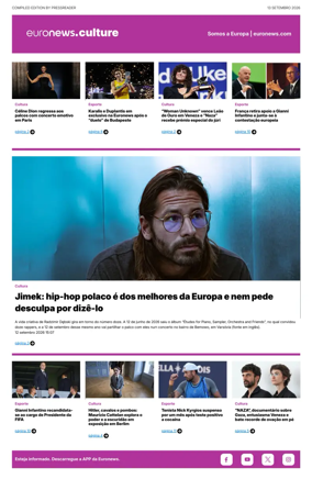 Cover of Euronews Culture and Sport (Portuguese)