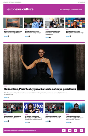 Cover of Euronews Culture and Sport (Turkish) Compiled Edition