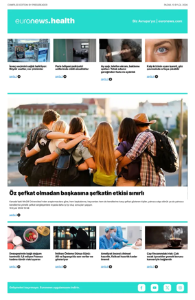 Cover of Euronews Health (Turkish) Compiled Edition