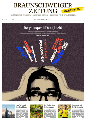 Cover of Braunschweiger Zeitung am Sonntag