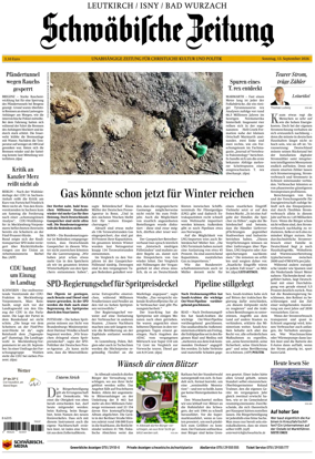 Cover of Schwabische Zeitung (Leutkirch / Isny / Bad Wurzach)