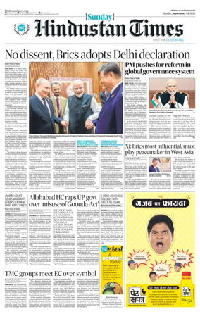 Cover of Hindustan Times Uttarakhand