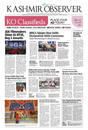 Cover of Kashmir Observer