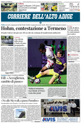 Cover of Corriere dell'Alto Adige