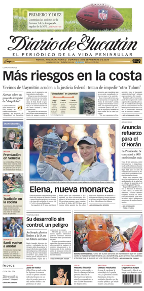 Cover of Diario de Yucatan