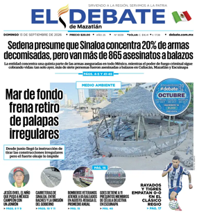 Cover of El Debate de Mazatlan