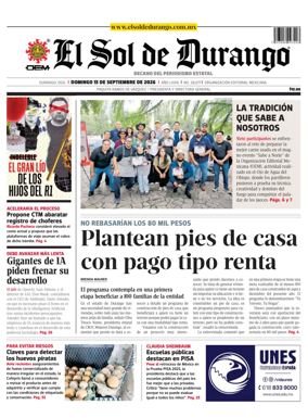 Cover of El Sol de Durango