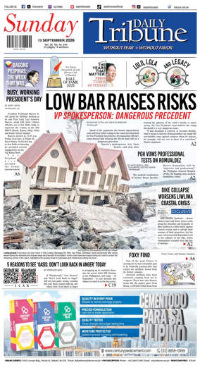 Cover of Daily Tribune (Philippines)