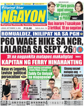 Cover of Pilipino Star Ngayon