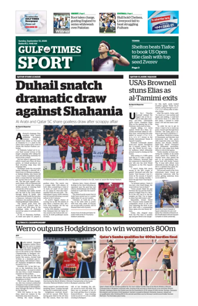 Cover of Gulf Times Sport