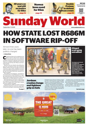 Cover of Sunday World (South Africa)
