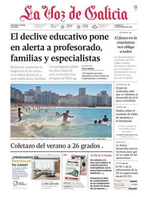 Cover of La Voz de Galicia (A Coruna)