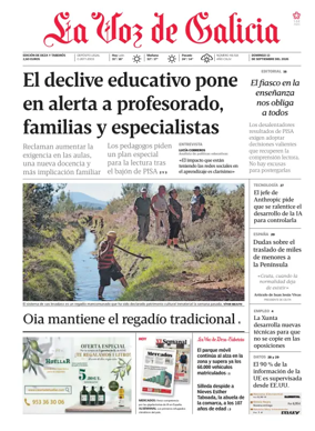 Cover of La Voz de Galicia (Deza)