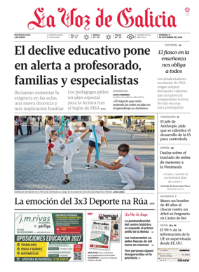 Cover of La Voz de Galicia (Lugo)
