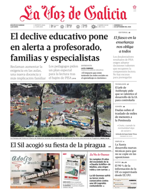 Cover of La Voz de Galicia (Ourense)