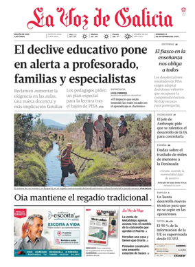 Cover of La Voz de Galicia (Vigo)