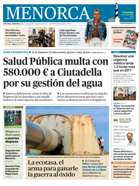 Cover of Menorca Diario Insular