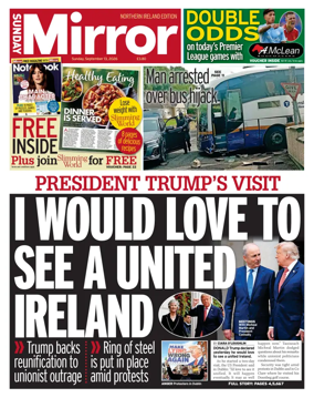 Cover of Sunday Mirror (Northern Ireland)