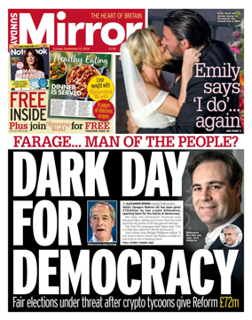 Cover of Sunday Mirror
