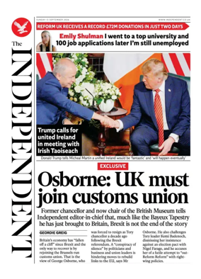 Cover of The Independent