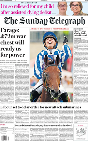 Cover of The Sunday Telegraph