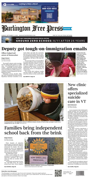 Cover of Burlington Free Press