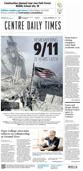 Cover of Centre Daily Times (Sunday)