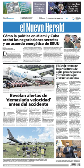 Cover of El Nuevo Herald (Sunday)