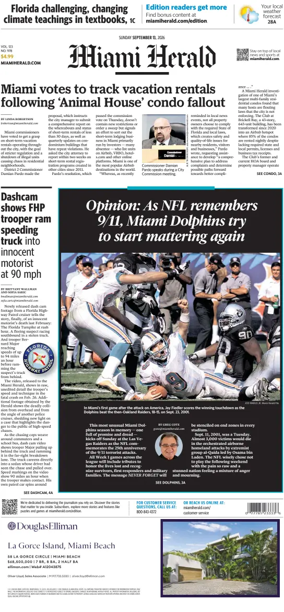 Cover of Miami Herald (Sunday)