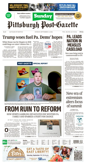 Cover of Pittsburgh Post-Gazette