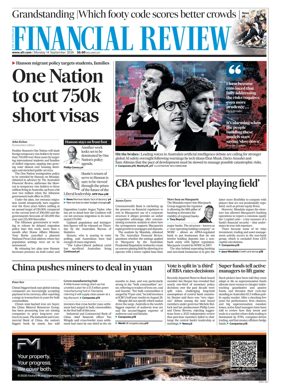 Cover of The Australian Financial Review