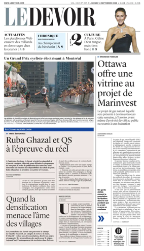 Cover of Le Devoir