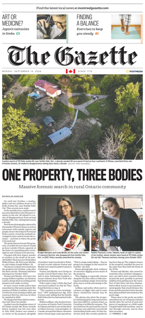 Cover of Montreal Gazette