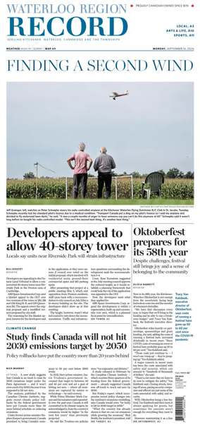 Cover of Waterloo Region Record
