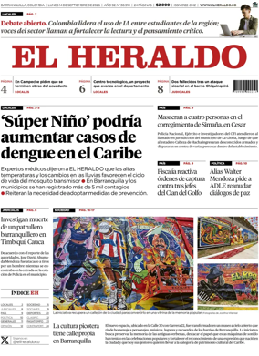 Cover of El Heraldo (Colombia)